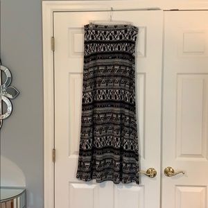 Black and White Maxi Skirt